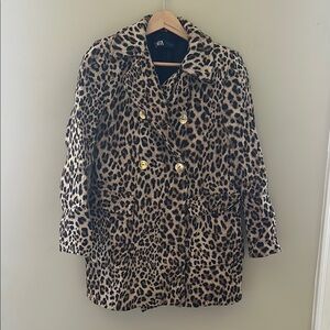 Zara Double-Breasted leopard Blazer